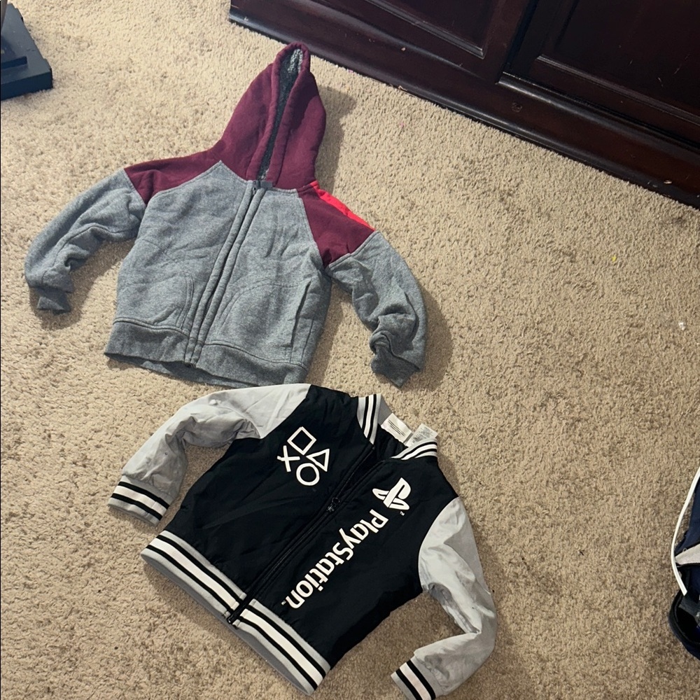 Sony Black and Gray Kids Hoodie and Jacket Set